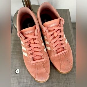 ADIDAS Salmon Pink Suede Sneaker (size 8.5)